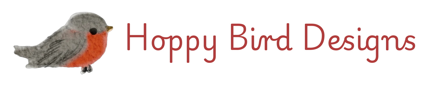 Red logo, with name
